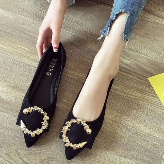 Shallow Mouth Tip Flats Shoes