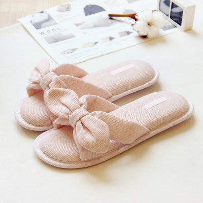 Cotton bow Slippers