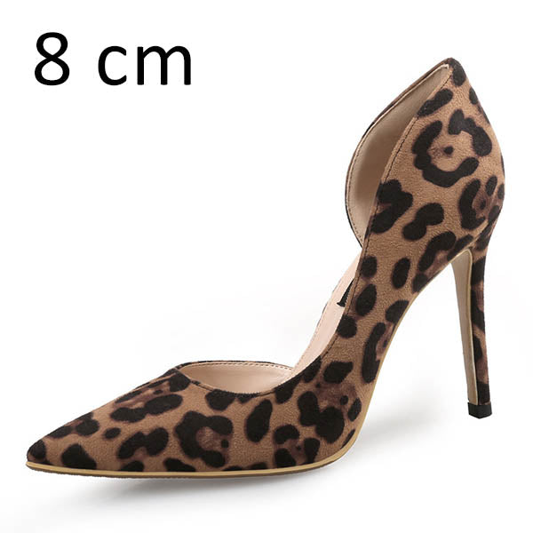 Leopard Print Pointed Stiletto High Heels