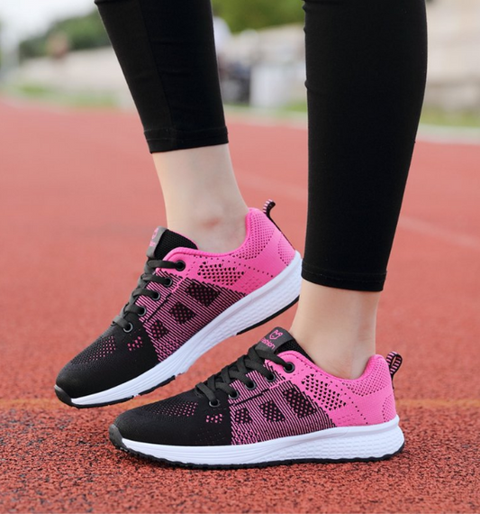 Breathable PinkxBlack Running Shoes