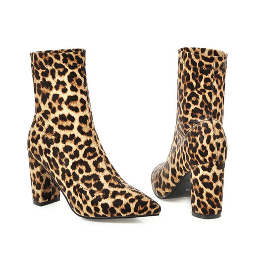 Pointed Leopard Boots